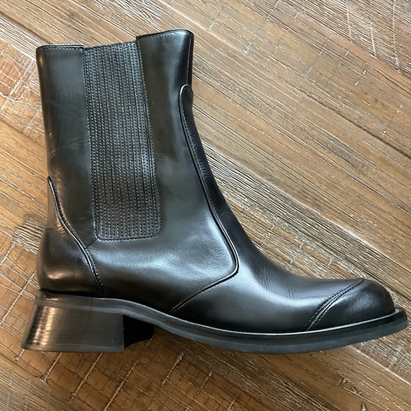 Cole Haan ankle boots size 10.5 black leather combat boot - Picture 5 of 12